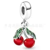 Pingente de gato Panjia e amor pingente de cadeado rosa de cobre branco pingente de combinação de coração duplo acessórios de pulseira com contas