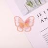 Accesorios de parche decorativo para horquilla nuevos transfronterizos 5 cm moda color mágico organza de una sola capa bordado mariposa pegatinas de tela