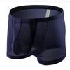 Bóxer de malla de nailon transpirable para hombre, ropa interior sexy para hombre C2-12