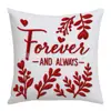 Amazon Día de San Valentín Elementos Florales de Animales y Plantas Carta Digital Impresión 2D Bordado Anti Funda de Cojín de Oficina