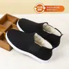 Zapatos de Tela de Caña Alta Estilo Antiguo de Pekín para Hombre, Suelas Blandas de Goma, Cálidos para Otoño e Invierno, Antideslizantes, Resistentes al Desgaste, Transpirables, Zapatos de Lona Negros para Hombre