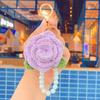 Llavero hecho a mano de lana tejida, llavero terminado, cadena para teléfono móvil, colgante de rosa de ganchillo, regalo hecho a mano, venta al por mayor