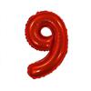Balão digital de filme de alumínio vermelho de 32 polegadas Número de aniversário 12345789 balão ano de bebê decoração de layout