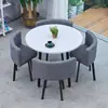 Mesa y Sillas Sencillas para Recepción de Negocios Juego de Una Mesa Cuatro Sillas Mesa Redonda Pequeña Casual para Recepción Área de Descanso Mesa de Comedor para Tienda