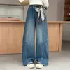 Jeans para Niña Estilo Primavera/Otoño 2026 Nuevos Pantalones Anchos Elegantes para Niños Medianos/Grandes Sueltos Adelgazantes Pantalones Plátano