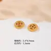 Contas espaçadoras banhadas a ouro em prata S925 antiga, acessórios para joias DIY com contas feitos à mão, acessórios Wenwan, joias, alto padrão