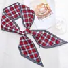 Pañuelo de Seda Fino y Largo para Mujer en Primavera y Verano, Seda Simulada, Sencillo y Versátil, Para Combinar con Camisa, Traje, Pañuelo Pequeño de Moda Atado a la Bolsa