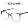 Óculos Irregulares de Cor Contrastante Estilo Europeu e Americano Podem Ser Equipados com Lentes de Grau, Estilo Gatinho, Personalizados, Bloqueio de Luz Azul, Aparência Natural, Óculos Sem Grau