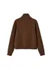 Colección de otoño transfronteriza para mujer: nuevo diseño de moda estilo europeo y americano, chaqueta cárdigan tejida con cierre 2893103