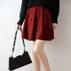 Nueva Falda de Punto de Lana Pura Otoño/Invierno 2026 para Mujer, Falda Corta de Color Sólido Retorcida Suelta de Cintura Alta Línea A
