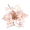 Quanmei Rojo Oro Rosa plata decoración de árbol de Navidad Borde Dorado flor artificial accesorios de guirnalda navideña flor falsa navideña