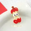 Pinza para el Cabello de Manzana Realista de Dibujos Animados, Accesorio Divertido y Original para el Cabello, Pinza Versátil para Flequillo para Niñas, Pasador Lindo y Dulce para Niños