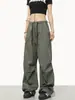Pantalones de Carga Paracaidista Pierna Ancha Estilo Americano para Hombres y Mujeres Sueltos Retro Casual Pantalones de Carga Moda Marca Pantalones Deportivos para Pareja