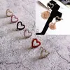 Pendientes coreanos de corazón de melocotón con diamantes, pendientes, accesorios de joyería DIY, pendientes hechos a mano, pendientes Xiaoqing, recién llegados.