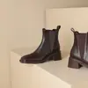 Botas Finas Botas Gruesas Botas de Mujer 2024 Costura Ajustadas Sueltas Nuevas Otoño e Invierno Botines Comercio Exterior Profesional Británico