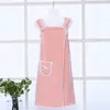 Robe tipo saída de banho, touca de banho, absorvente e sem fiapos, robe para adulto, tamanho maior, mais macio, modelo novo, flanela coral espessa