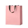 Nova Bolsa sem Cintura Bolsa de Papelão Branca Bolsa Rosa com Logo Estampado a Quente Bolsa de Presente Embalagem Bolsa Vazia