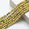 Contas com imitação de grão de madeira mais vendidas internacionalmente, contas soltas para acessórios de joias DIY, pulseira, colar, acessórios semiacabados, contas redondas de vidro