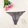 Nova Calcinha de Renda Multicor com Renda Vazada, Cintura Baixa, Sexy, Fashion, Ultrafina, Sem Costura, Tanga Puro Desejo com Laço