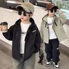 Abrigo de Color Sólido para Niños Abrigo 2024 Primavera Nuevo Niños Guapo Chaqueta Casual Bebé Top Combinable para Niños