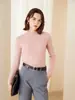 Nuevo Suéter de Cashmere 100% para Mujer Otoño e Invierno 2026, Cuello Alto, Calado, Manga Larga, Top de Punto Puro de Cachemira