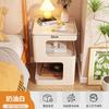 Mesita de noche blanca, creativa, para apartamento pequeño, estantería alternativa, moderna, sencilla, para sala de estar, sofá, dormitorio, mesita de noche