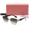 Nuevas Gafas de Sol Cat-Eye con Marco Metálico Transfronterizo Lacado Estilo Retro Europeo y Americano Sin Marco Bordes Cortados Degradado Modelo de Tendencia 320028