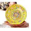 Plato de Cerámica Esmaltada de Gama Alta Jingdezhen Nuevo Estilo Chinoiserie Palacio Plato para el Hogar Plato para Sopa Profunda Plato Redondo Individual