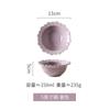 Série Lavanda louça de cerâmica prato tigela prato doméstico padrão em relevo artesanato esmalte colorido simples elegante amarelo leite roxo prato