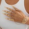 Jóias transfronteiriças europeias e americanas estilo gótico pulseira de corrente de metal feminina com borla cônica personalizada corrente de mão de mão