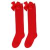 Meias de laço para meninas de Natal transfronteiriças Meias de outono e inverno de estilo britânico Meias de princesa europeias e americanas Meias de Natal para crianças
