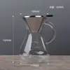 Jarra para café para compartilhar em vidro com alça e filtro, jarra para preparo de café para uso doméstico