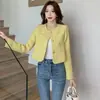 Elegante e Chique Casaco Curto Feminino, Gentil 2026 Novo Estilo, Casual Início da Primavera e Outono Estilo Francês Lindo Top