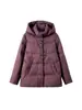 Chaqueta de Plumas de Ganso Blanco 90% Genuina de Gama Alta para Mujer 2026 Invierno Nueva Llegada con Capucha Engrosada Cálida Ropa Exterior Corta