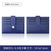 Portatarjetas de Cuero para Llevar en el Bolsillo Transfronterizo Ranura Grande para Tarjetas Portatarjetas Pequeño Ranura Múltiple para Tarjetas Compacto de Cuero PU para Mujer Portatarjetas