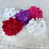 Flor de Hortensia Simulada DIY Cabeza de Flor 27 Pétalos Fondo de Boda Pared Fila de Suelo Decoración de Boda Fotografía Flores Artificiales Falsas Venta al por Mayor