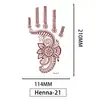 Pegatinas de Tatuaje de Henna Europeas y Americanas, Pegatinas Desechables de Encaje Bermellón, Tatuajes Impermeables y a Prueba de Sudor, Estampados Semipermanentes Populares