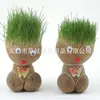 Plantio de Grama Brinquedo da Moda, Grama de Trigo Preto para Gatos, Grama Brinquedo de Cultivo de Bebê Fofo de Olhos Grandes, Boneco de Cabeça de Grama em Formato de Animal