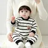 Body Rayado para Bebé 2026 Nueva Ropa Infantil Versátil ins Lindo Osito Mameluco de Manga Larga Pelele de Bebé Moderno