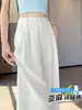 Foto Real de Pantalones Anchos de Lino Tencel Estilo Nuevo Verano 2026, Pantalones Casuales Rectos Largos de Hielo Delgado con Protección Solar para Mujer