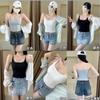Sling de Color Sólido con Almohadilla en el Pecho Ropa Interior de Algodón Puro Hermoso Chaleco de Espalda Envolviendo el Pecho Ropa Interior Strapless con Copa Fija de Una Pieza para Mujer para Uso Exterior
