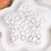 Anillo de Aleación Plateado Color Duradero con Diseño de Corazón, Flor y Gato, Accesorios para Pulsera, Collar, Colgante Hechos a Mano para DIY