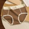Ropa Interior Simple Estilo Japonés para Mujer Algodón Parte Inferior Cintura Media Letra Color Sólido Estilo Deportivo Calzoncillos para Niña Amigables con la Piel Nuevo Estilo