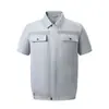 Ropa con Ventilador de Verano Ropa de Enfriamiento Ropa de Aire Acondicionado Ropa de Protección Laboral para Exteriores Ropa de Trabajo Resistente al Desgaste Ropa de Aire Acondicionado de Refrigeración Manga Corta para Hombre