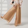 Pantalones de Pierna Ancha de Danza Clásica Atuendo de Presentación para Mujer, Pantalones Fluidos de Gasa, Ropa de Práctica de Danza Moderna, Pantalones de Danza para Mujer, Pantalones Anchos Sueltos