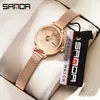 Relógio Feminino Sanda Hot 3D Tridimensional Simples à Prova d'Água Quartzo Alto Nível Versátil Casual Relógio para Estudante Feminina