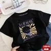 Camiseta de Algodón Puro para Niños y Niñas Manga Corta Verano Estilo Coreano Versátil Cuello Redondo Camiseta Básica Bebé Estilo Ins Top de Manga Corta Camiseta de Moda