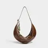 Bolsa Feminina de Design Exclusivo Grande Capacidade Outono/Inverno 2026 Nova Versátil Bolsa Lua Bolsa Bolinho Preguiçoso Moda Bolsa de Ombro