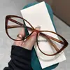 Nuevas Gafas Retro Ojo de Gato Marco Grande Fotocromáticas Miopía Personalidad Chica Popular Anti-UV Tendencia Retro Gafas Mujer
