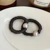 Ligas para el Cabello Delgadas~Accesorios para el Cabello de Perlas para Moño con un Toque de Lujo, Adornos para el Cabello Plisados, Cuerdas Versátiles para el Cabello de Uso Diario, Ligas Básicas para el Cabello
